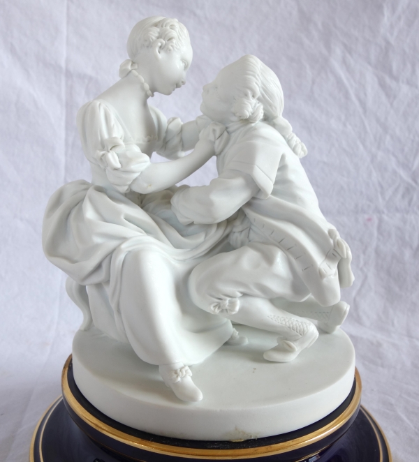 Sevres Manufacture : pair of scenes picturing allegory of marriage - signed
