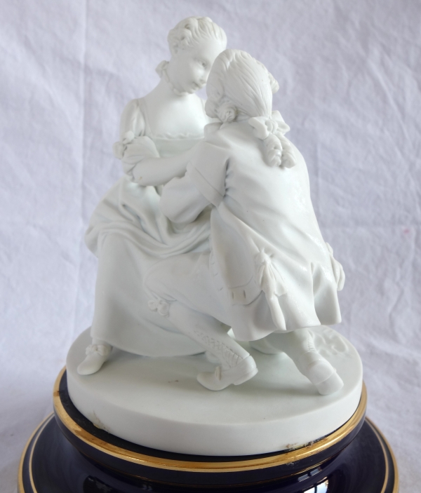 Sevres Manufacture : pair of scenes picturing allegory of marriage - signed
