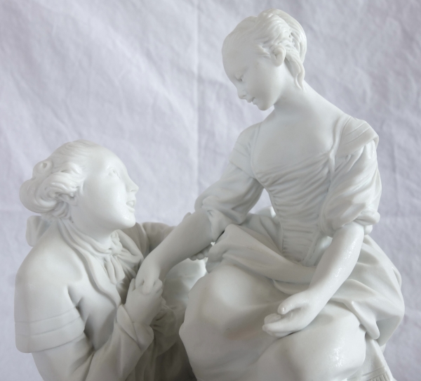 Sevres Manufacture : pair of scenes picturing allegory of marriage - signed