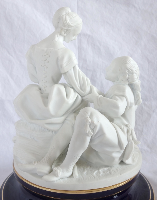 Sevres Manufacture : pair of scenes picturing allegory of marriage - signed