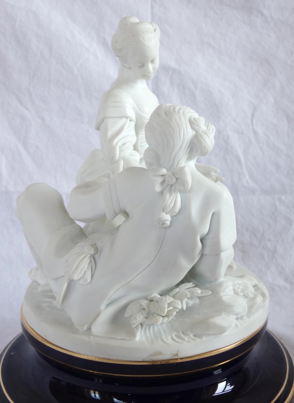 Sevres Manufacture : pair of scenes picturing allegory of marriage - signed