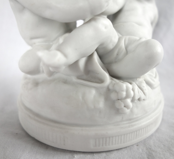 Pair of Louis XVI style biscuit sculptures - 19th century