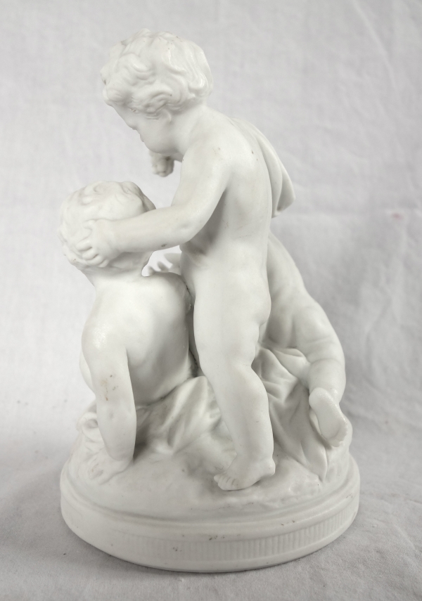 Pair of Louis XVI style biscuit sculptures - 19th century