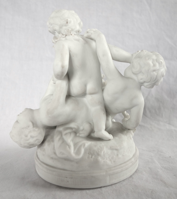 Pair of Louis XVI style biscuit sculptures - 19th century