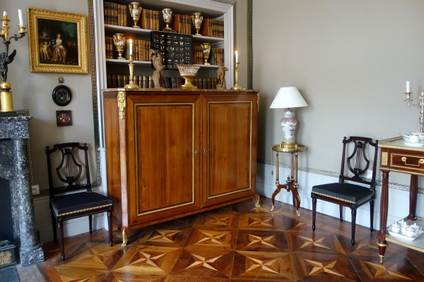 Pair of terracotta statues picturing a Faun and a Maenad, Louis XVI style after Clodion