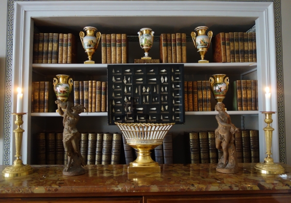 Pair of terracotta statues picturing a Faun and a Maenad, Louis XVI style after Clodion