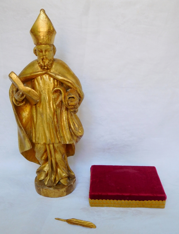 Gilt wood statue of a Bishop, France, early late 18th century or 19th century