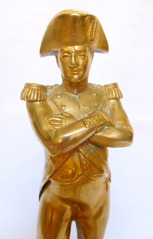 Ormolu statue of Napoleon 1er on a gilt bronze pedestal