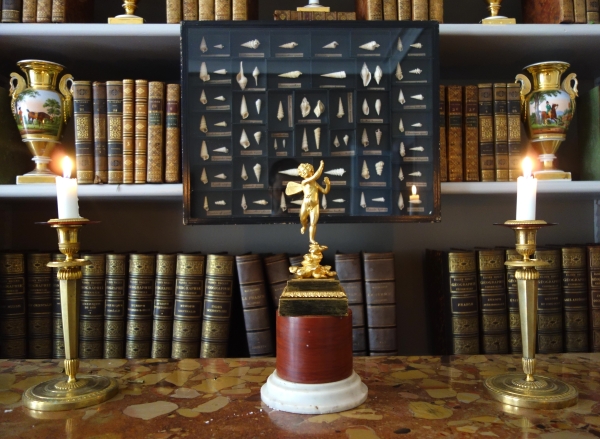 Statue de Zéphir en bronze doré au mercure - époque Empire, début XIXe siècle