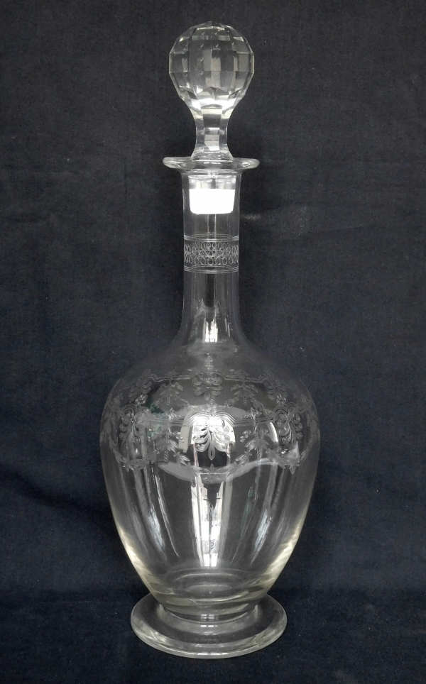 Carafe à vin en cristal de Baccarat, modèle Beauharnais - 30cm