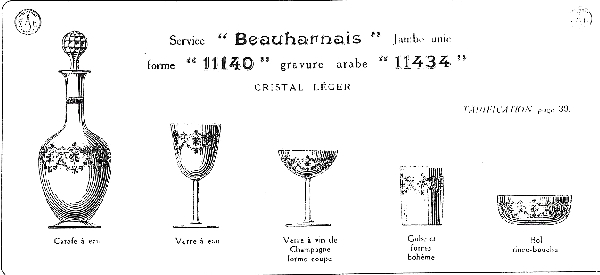 Coupe à champagne en cristal de Baccarat, modèle Beauharnais