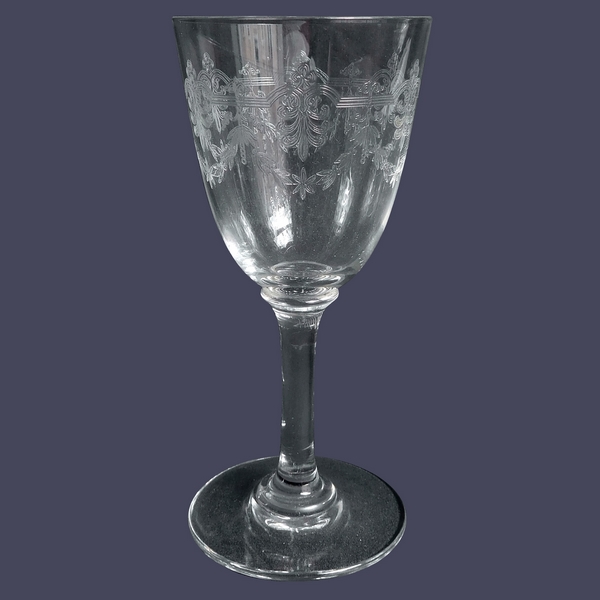 Verre à vin en cristal de Baccarat, modèle Beauharnais - 13,3cm