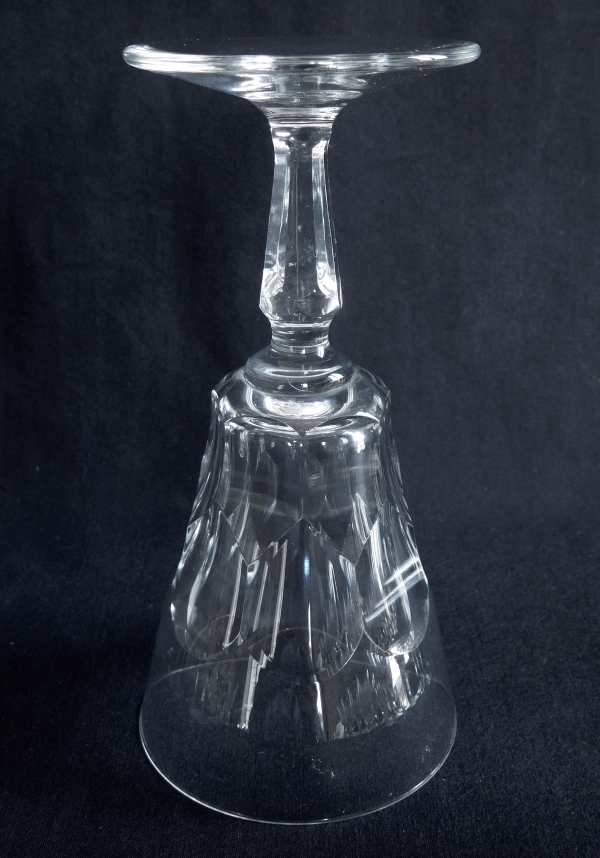 Verre à vin blanc en cristal de Baccarat taillé, modèle Belle de France - 12,7cm - signé