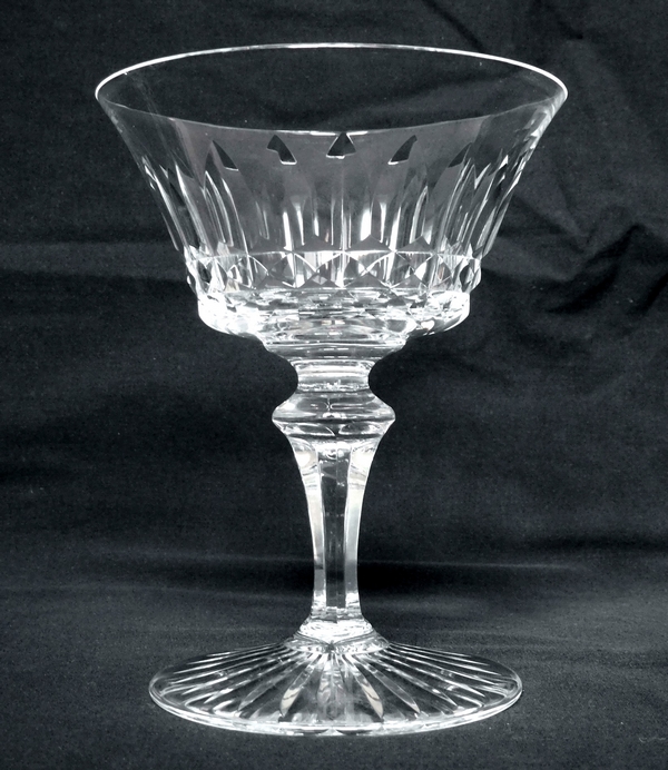 Baccarat crystal champagne glass, Buckingham pattern - signed