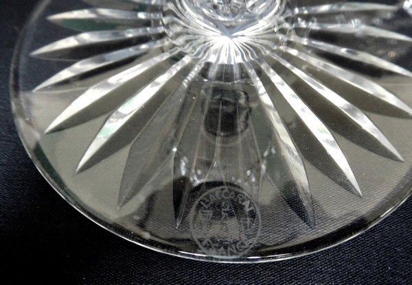 Baccarat crystal champagne glass, Buckingham pattern - signed