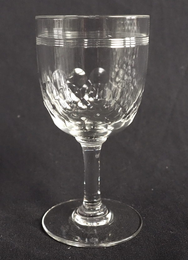 Verre à vin blanc ou verre à porto en cristal de Baccarat, modèle Chauny forme ballon - 10,3cm