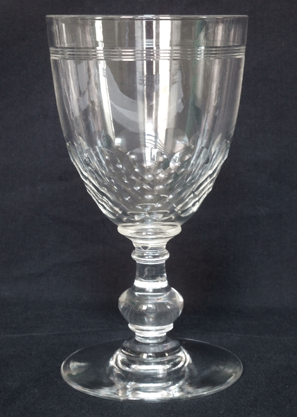 Baccarat crystal water glass, Chauny pattern - 15.4cm