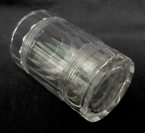 Gobelet, verre à eau en cristal de Baccarat, modèle proche de Chicago à double filet - 10cm