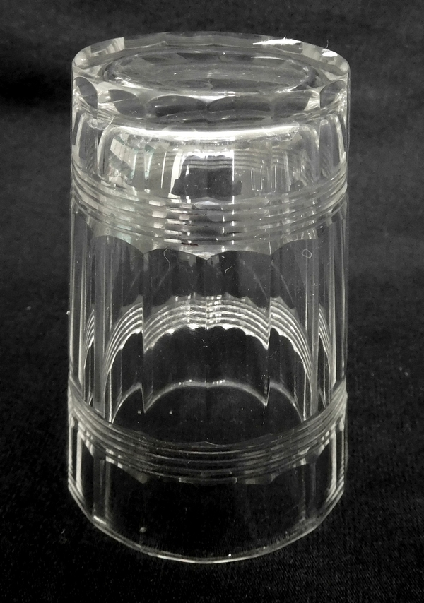 Gobelet, verre à vin en cristal de Baccarat, modèle proche de Chicago à double filet - 7,8cm