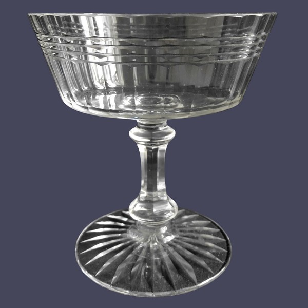 Baccarat crystal champagne glass, Chicago pattern (luxury version)