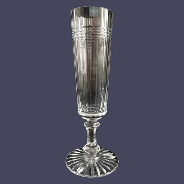 Baccarat crystal champagne glass, Chicago pattern (luxury version)