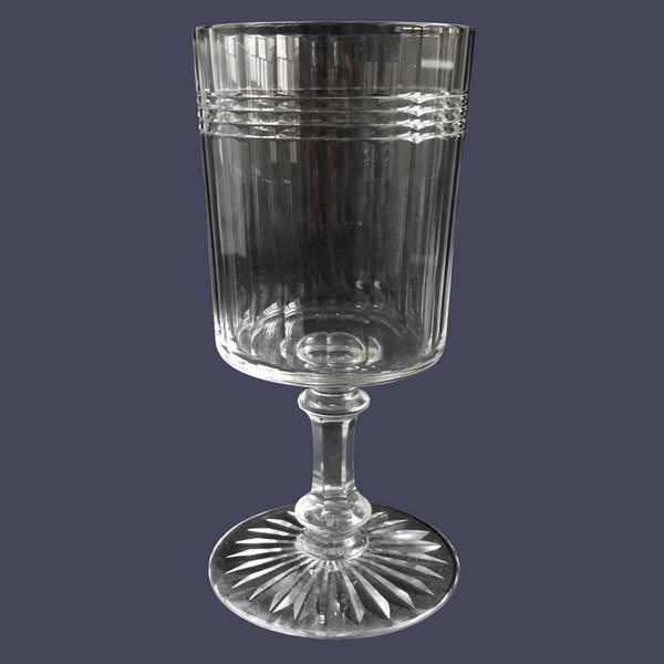 Baccarat crystal water glass, Chicago pattern (luxury version) - 15cm