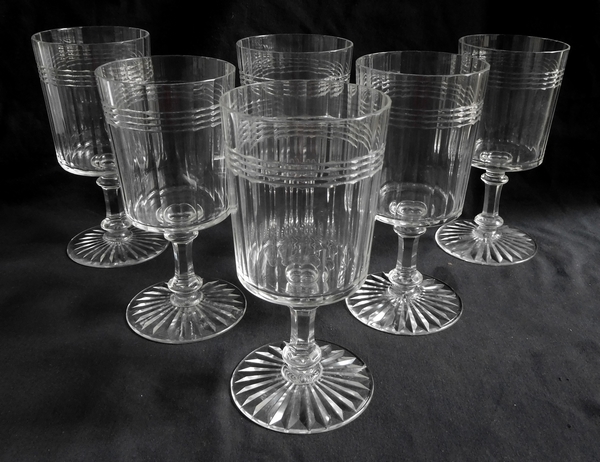 Baccarat crystal port glass, Chicago pattern (luxury version) - 9.8cm