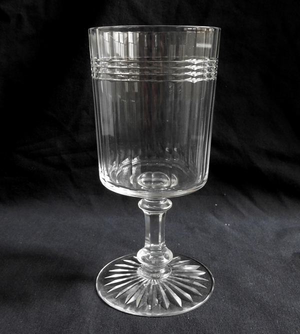 Baccarat crystal water glass, Chicago pattern (luxury version) - 15cm