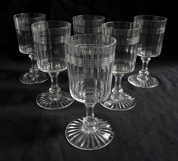 Baccarat crystal port / wine glass, Chicago pattern (luxury version) - 10.7cm