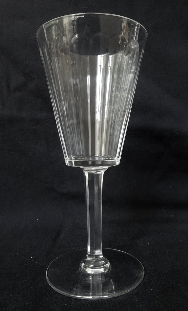 Baccarat crystal wine glass, Chicago pattern - 12.4cm