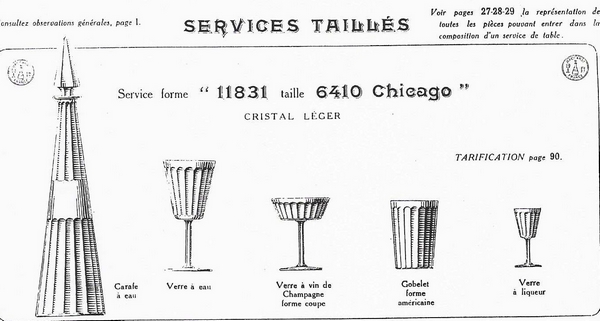 Verre à vin rouge en cristal de Baccarat, modèle Chicago - 14cm