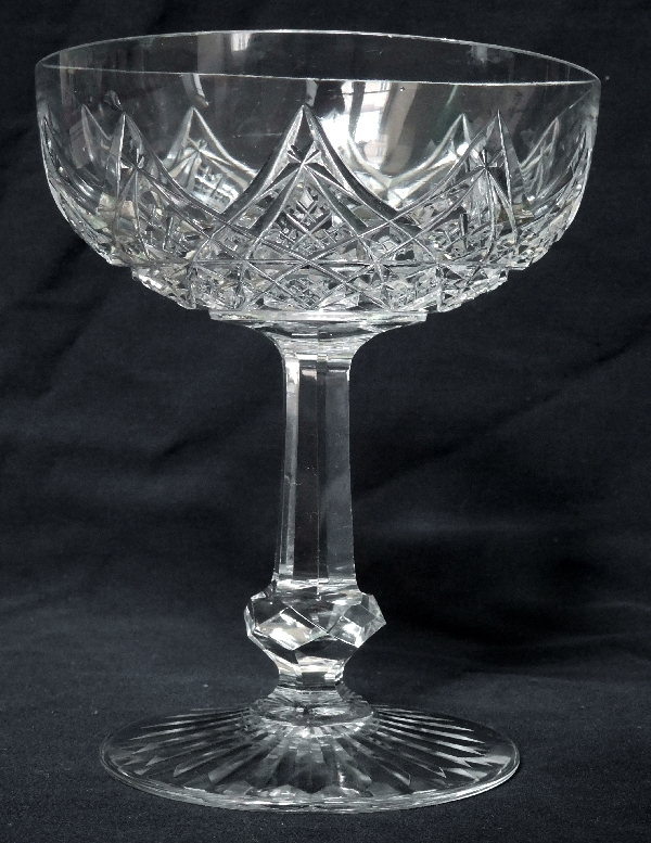 Baccarat crystal champagne glass or sherbet, Colbert pattern