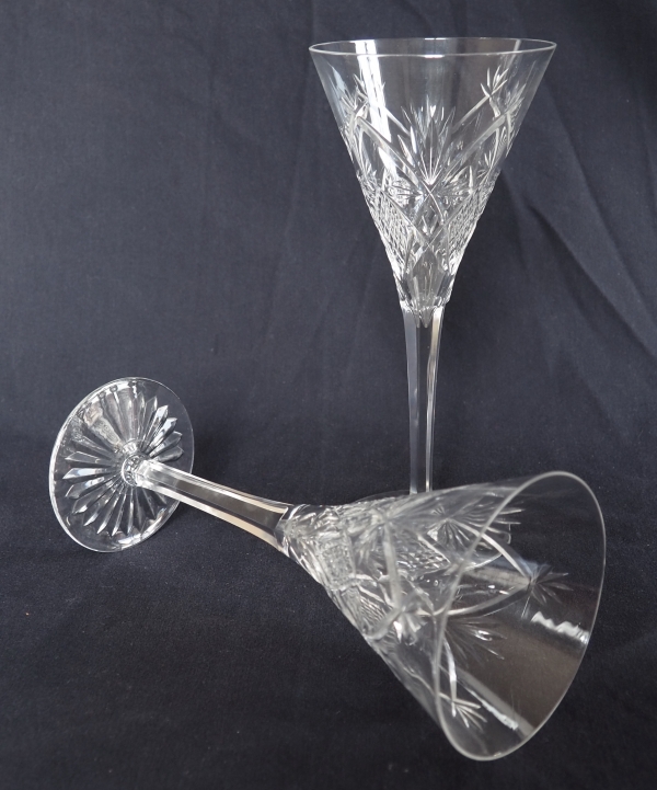 Baccarat crystal white wine or port glass, cut pattern 10834 - 17.1cm