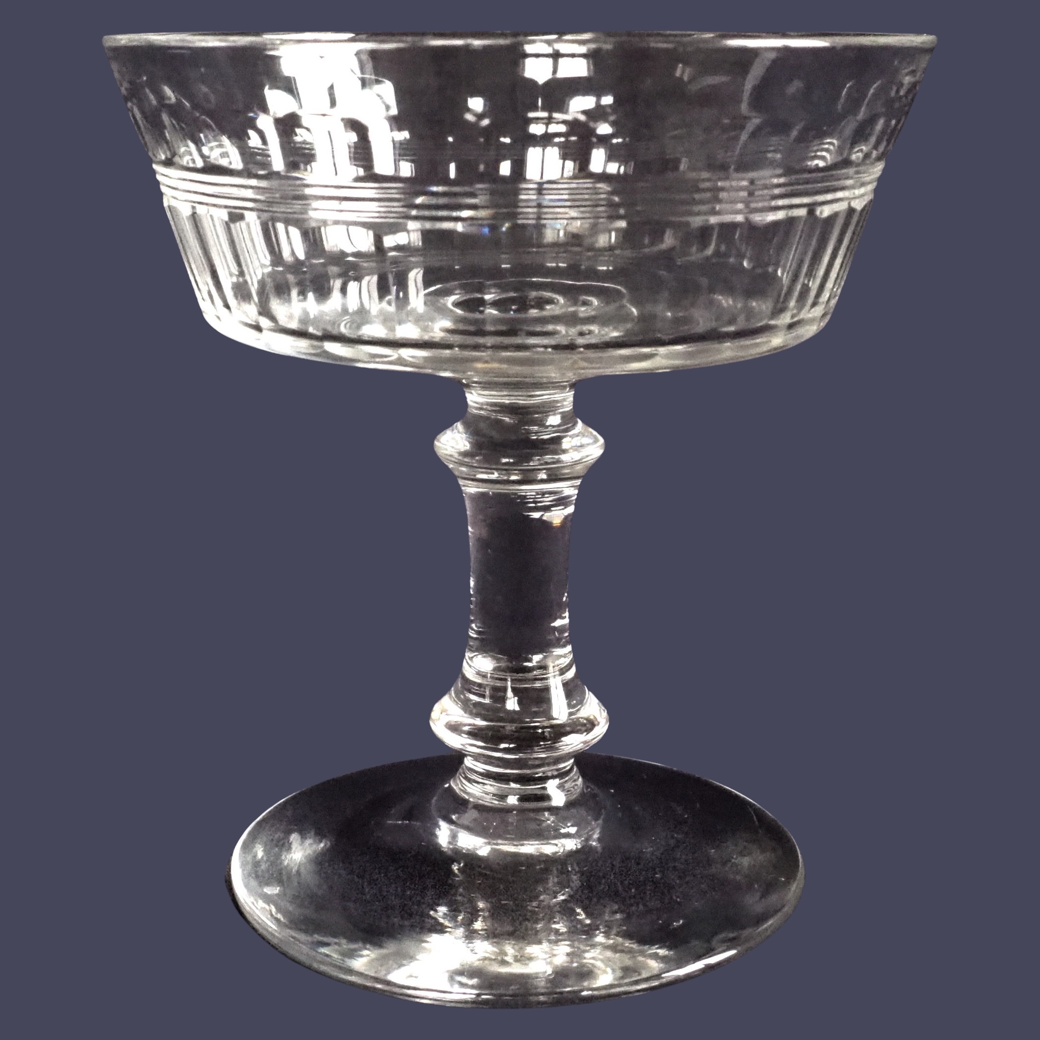 Baccarat crystal champagne glass or sherbet, cut crystal