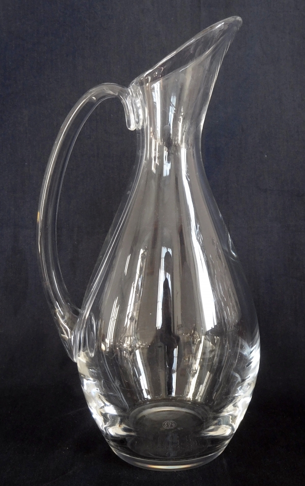 Pichet / broc / carafe à eau en cristal de Baccarat, modèle Dom Perignon - signée