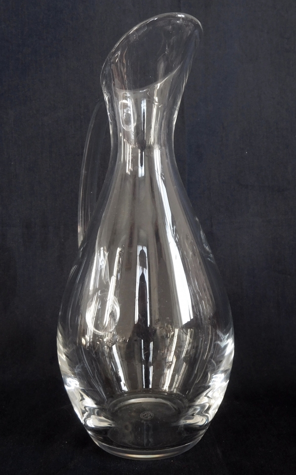 Baccarat crystal water pitcher, Dom Perignon pattern - signed