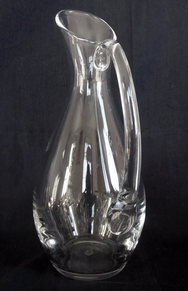 Pichet / broc / carafe à eau en cristal de Baccarat, modèle Dom Perignon - signée