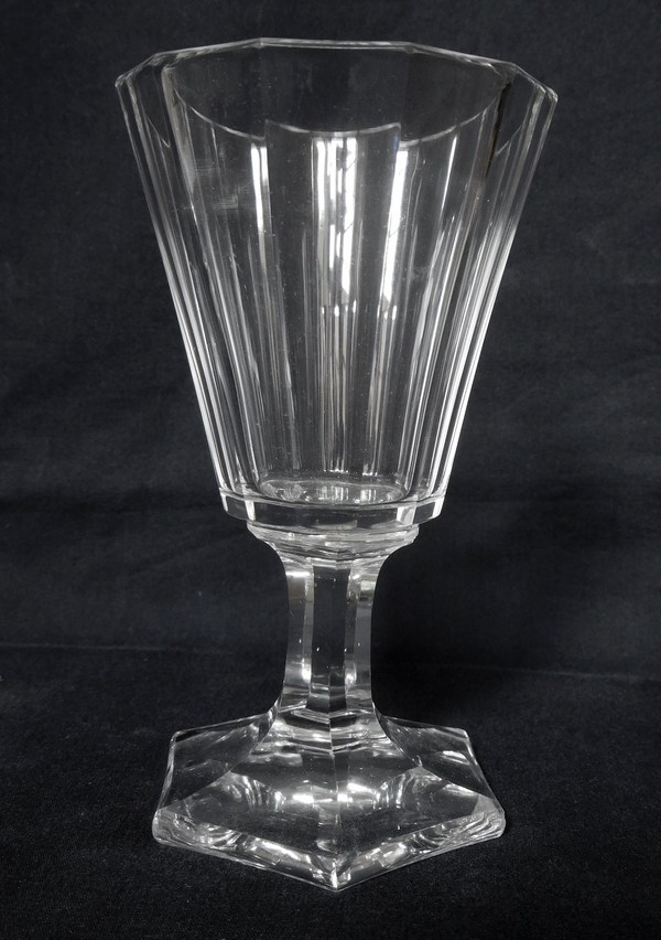 Baccarat / St Louis cut crystal wine glass, mid 19th century production circa 1840 - 11.5cm