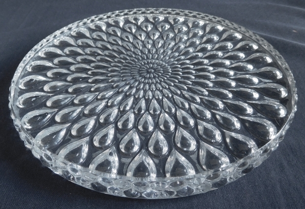 Baccarat crystal table mat, Gouttes d'eau pattern (water drops) - signed