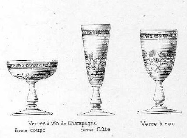 Baccarat crystal glass, flowers and leaves engraved (4360 decoration)
