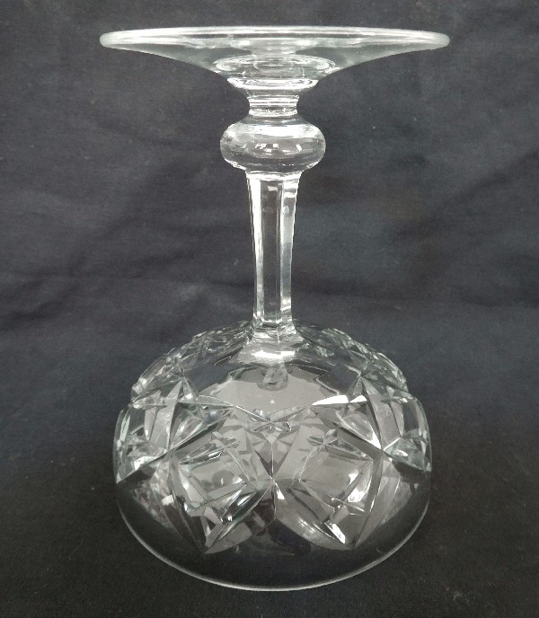 Baccarat crystal champagne glass, Harfleur pattern - signed
