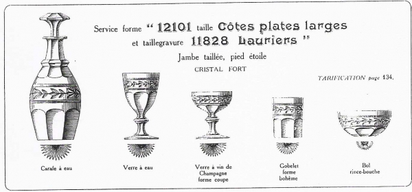 Baccarat crystal tall red wine glass, Jonzac pattern - 14.5cm