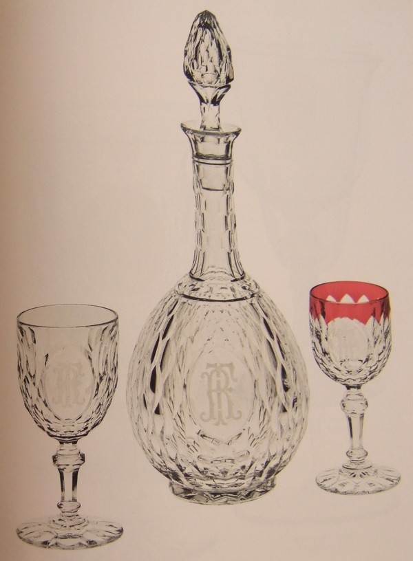 Flûte à champagne en cristal de Baccarat, modèle Juvisy (service officiel de l'Elysée)