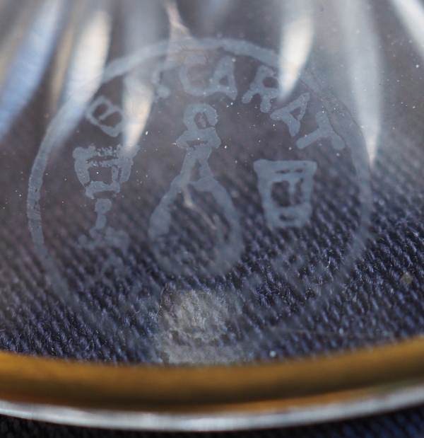 Baccarat crystal liquor glass, Lagny pattern gilt with fine gold - 10.6cm