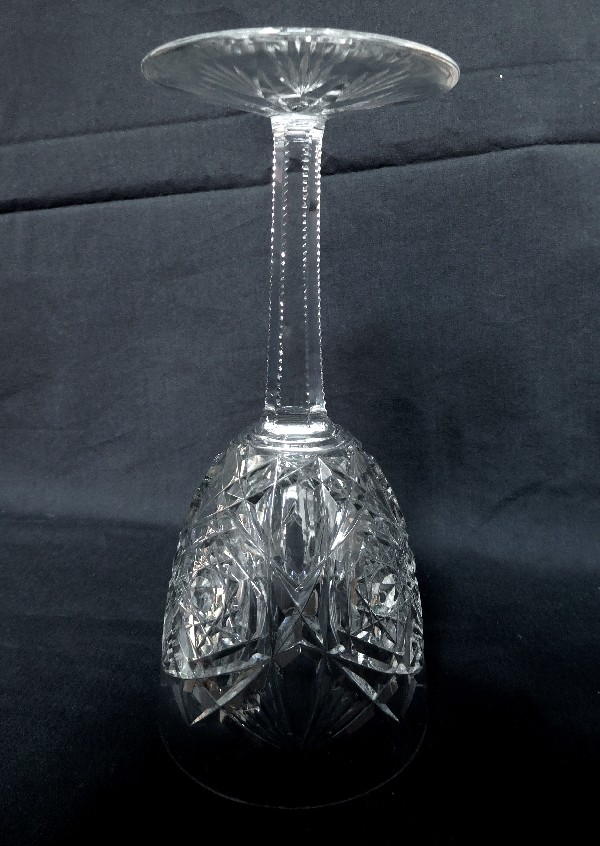 Baccarat crystal wine glass / port glass, Lagny pattern - 13cm - signed