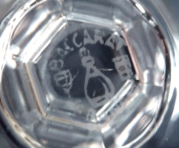 Baccarat crystal champagne flute, Lauzun pattern - signed