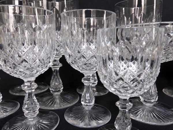Baccarat crystal champagne glass, Libourne pattern (GG pattern)