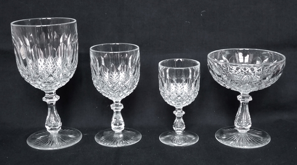 Baccarat crystal water glass, Libourne pattern (GG pattern) - 6cm