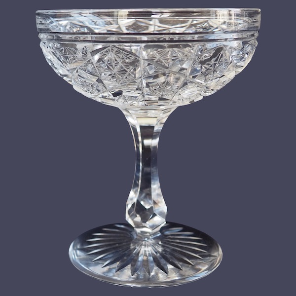 Baccarat crystal champagne glass, Lorient pattern