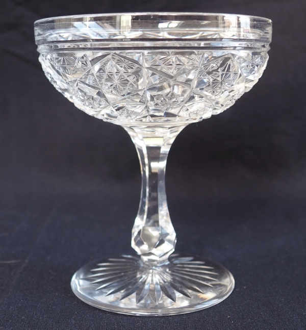 Baccarat crystal champagne glass, Lorient pattern